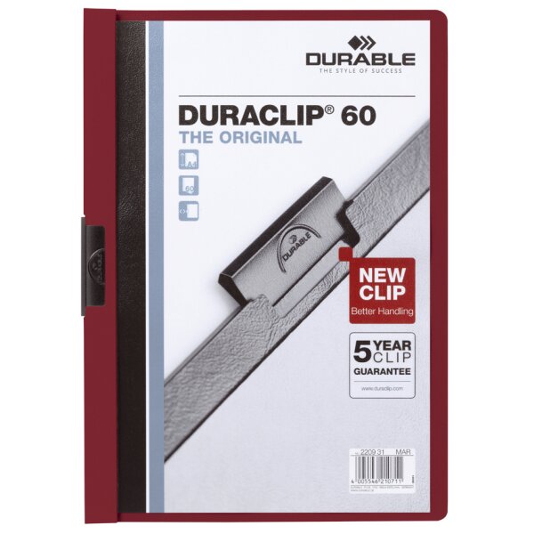 DURABLE Klemmhefter DURACLIP ORIGINAL 60, DIN A4, schwarz