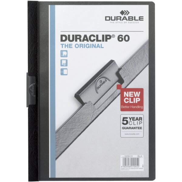 DURABLE Klemmhefter DURACLIP ORIGINAL 60, DIN A4, schwarz