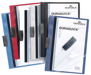DURABLE Chemise à clip DURAQUICK, format A4, noir