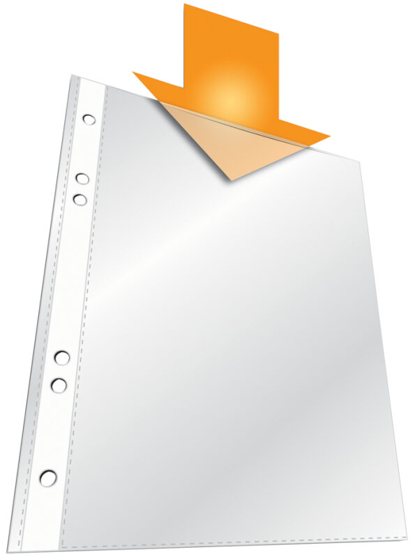 DURABLE Pochette perfor&eacute;e, A5, PP, transparent, 0,05 mm