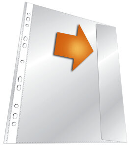 DURABLE Pochette perforée, A4, PP, transparent,...