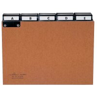 DURABLE Karteiregister A - Z, Pressspan, DIN A4 quer, braun