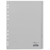 DURABLE Kunststoff-Register, A-Z, A4, PP, 20-teilig, schwarz