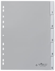 DURABLE Intercalaires en plastique, PP, épaisseur:...