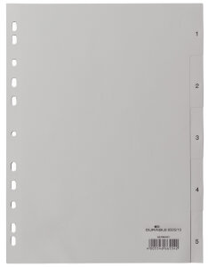 DURABLE Intercalaires en plastique, chiffres, A4, 52 touches