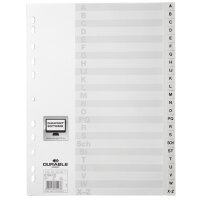 DURABLE Kunststoff-Register, A-Z, A4, 20-teilig, grau