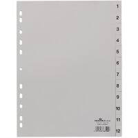 DURABLE Kunststoff-Register, Zahlen, A4, 15-teilig, 1 - 15
