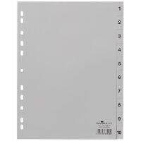 DURABLE Kunststoff-Register, Zahlen, A4, 15-teilig, 1 - 15