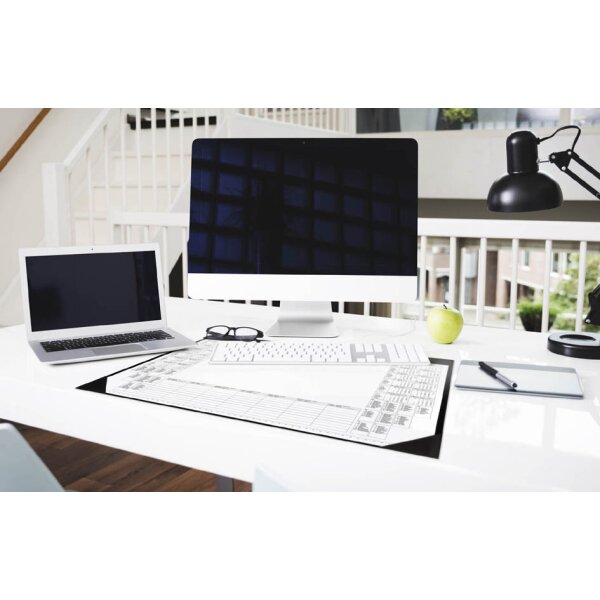 DURABLE Sous-main avec bloc de calendrier, noir