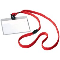 DURABLE Namensschild, mit Textilband, 90 x 60 mm, dunkelblau