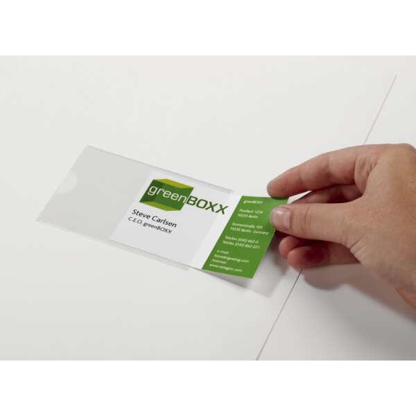 DURABLE Pochette adh&eacute;sive POCKETFIX, (L)90 x (H)57 mm