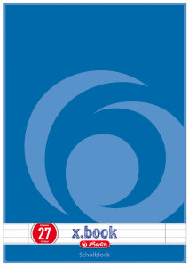 herlitz Schulblock x.book, DIN A4, Lineatur 26 kariert