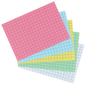 herlitz Fiches bristol, A7, ligné, assorti