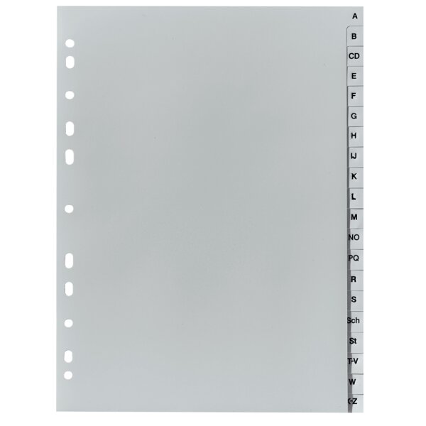 herlitz Intercalaires en plastique, A-Z, A4 mi-hauteur