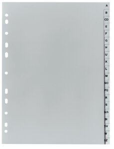 herlitz Kunststoff-Register, A-Z, A4 halbe Höhe,...