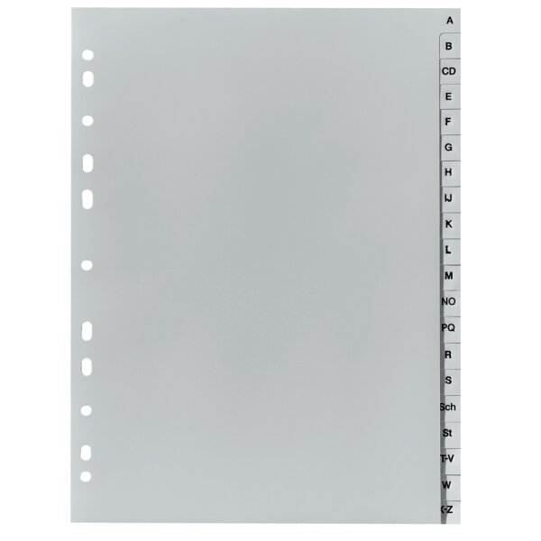 herlitz Kunststoff-Register, A-Z, A4, 20-teilig