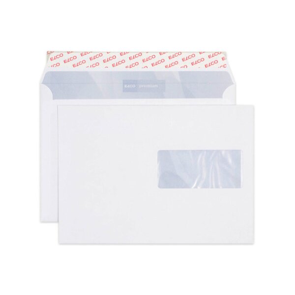 ELCO Couvert Premium m/Fenster C5 32892 80g, weiss 500 Stück