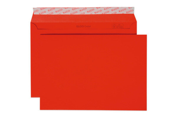 ELCO Enveloppe Color s/fen&ecirc;tre C5 24084.92 100g, rouge 250 pcs.