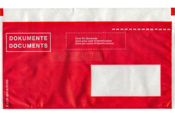 ELCO Dokumentent. Quick Vitro C6/5 29023.80 rot, Fenster rechts 250 Stk.