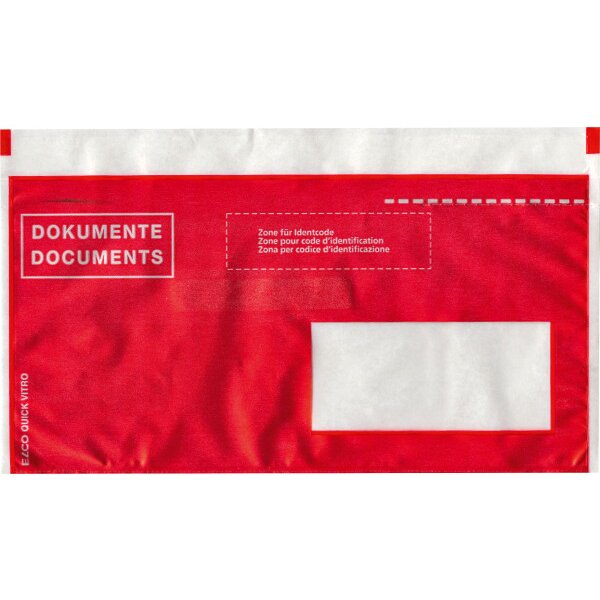 ELCO Dokumentent. Quick Vitro C6/5 29023.80 rot, Fenster rechts 250 Stk.