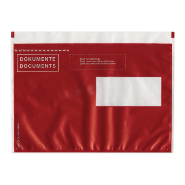 ELCO Dokumentent. Quick Vitro C5 29024.80 rot, Fenster rechts 250 Stk.