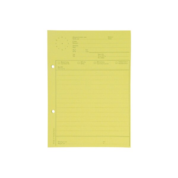 ELCO Telefonblock mit Uhr A5 74584.79 gelb, 65gm2 5x80 Blatt
