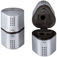 FABER-CASTELL Dreifach-Spitzdose GRIP, silber