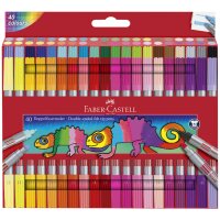 FABER-CASTELL Doppelfasermaler, 10er Etui