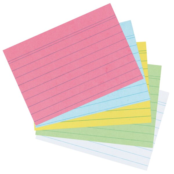 herlitz Karteikarten, DIN A8, liniert, weiss