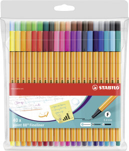 STABILO Fineliner point 88, 40er Kunststoff-Etui