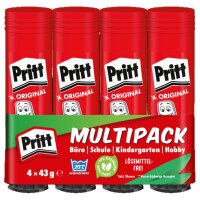 Pritt Klebestift 4 x 22 g im Spar-Pack, lösemittelfrei