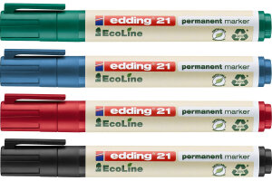 EDDING Permanent Marker 21 1.5-3mm 21-E4 4 couleurs