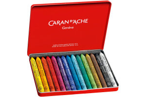 CARAN DACHE Wachsmalkreide Neocolor 1 7000.315 15 Farben Metallbox