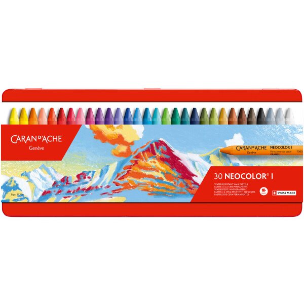 CARAN DACHE Crayons de cire Neocolor 1 7000.330 30 couleurs box métal