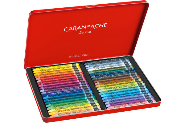 CARAN DACHE Wachsmalkreide Neocolor II 7500.340 40 Farben ass. Metallbox