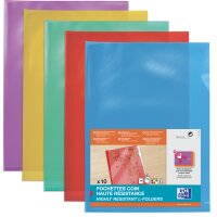 Oxford Sichthüllen, transparent, DIN A4, aus PVC, gelb