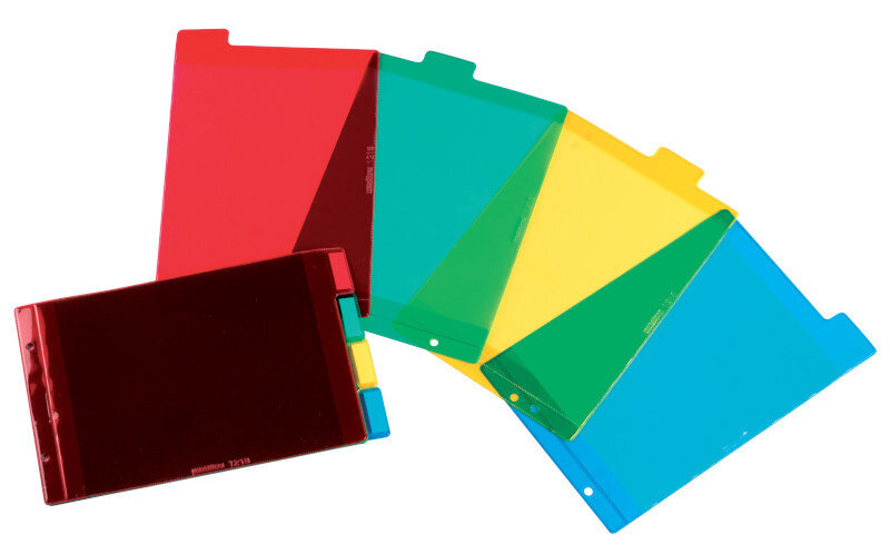 Oxford Kunststoff-Register, blanko, farbig, PVC, A5 quer