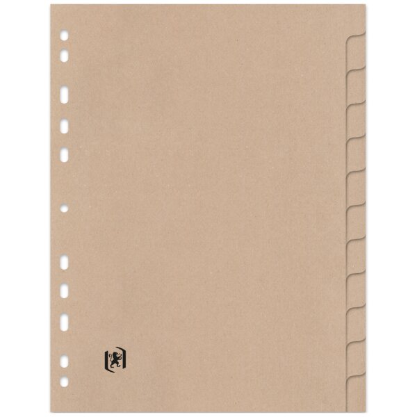 Oxford Intercalaires en carton Touareg, uni, A4, 6 touches