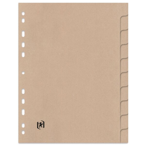 Oxford Intercalaires en carton Touareg, uni, A4, 6 touches