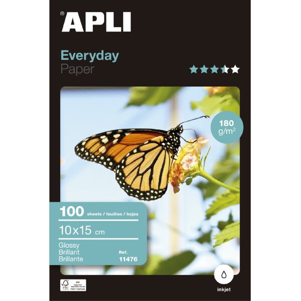 APLI Papier photo everyday, 100 x 150 mm, 180 g/m2, brillant