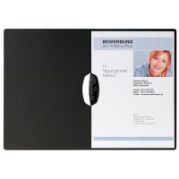 PAGNA Bewerbungsmappe "Swing", DIN A4, aus Karton, schwarz