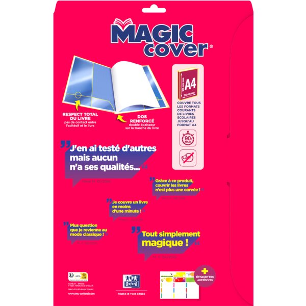 Oxford Couvre-livres Magic Cover, contenu: 5 feuilles