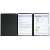 PAGNA Bewerbungsmappe Spirit, DIN A4, aus Karton, schwarz