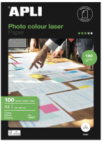 APLI Laser-Foto-Papier, DIN A4, 160 g qm, hochglänzend