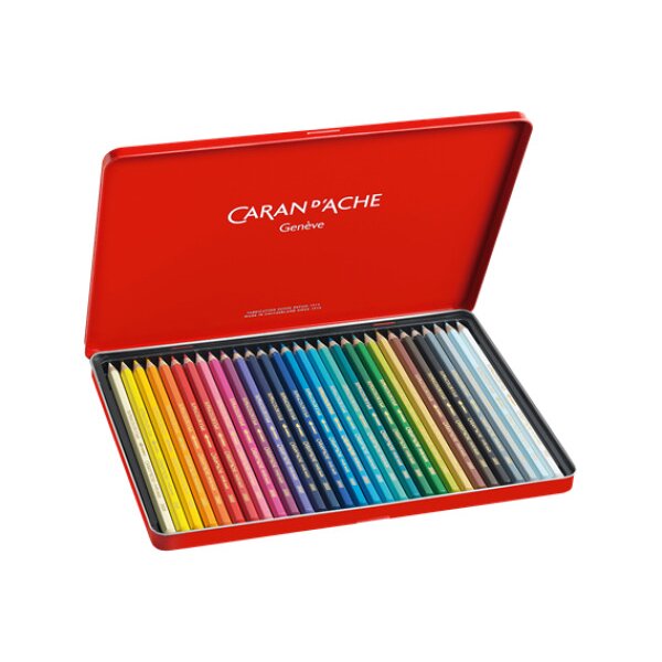 CARAN DACHE Crayon coul. Supracolor 3,8mm 3888.330 ass. boite m&eacute;t. 30 piece