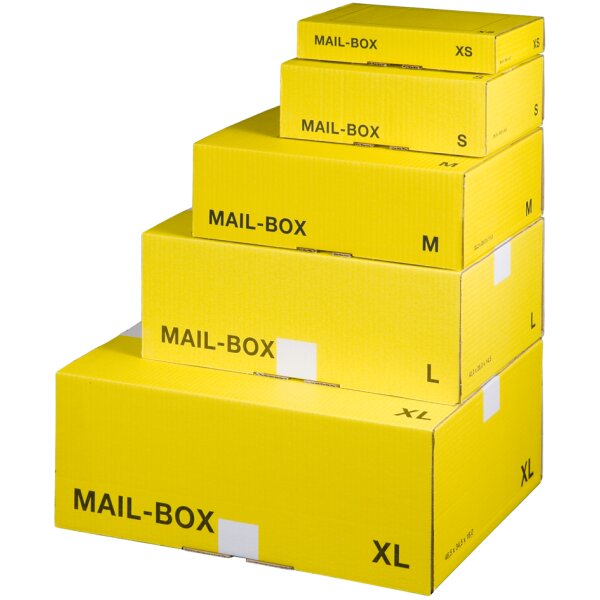 SMARTBOXPRO Paket-Versandkarton MAIL BOX, Grösse: XS, gelb