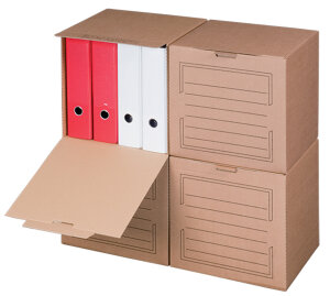 smartboxpro Conteneur darchives, couvercle frontal, marron