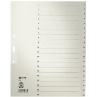 LEITZ Intercalaires en papier naturel,...