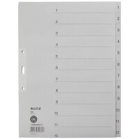 LEITZ Intercalaires en papier naturel, numéroté, format A4