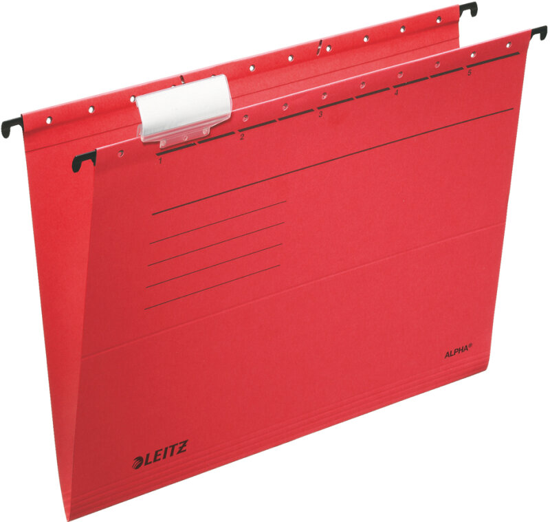 LEITZ ALPHA H&auml;ngemappe, A4, seitlich offen, rot